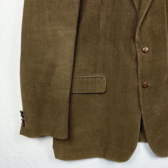 Ralph Lauren Corduroy Blazer Mens 48L Sports Coat Brown Elbow Patch Jacket (46L) - Picture 5 of 14